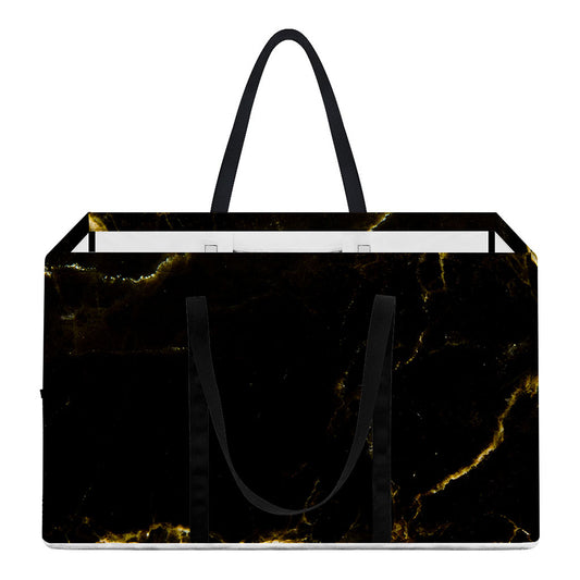 Black Gold Marble Print Utility Tote Bag