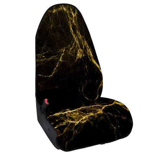 Black Gold Marble Print Waterproof Car Seat Cover