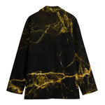 Black Gold Marble Print Women's Blazer