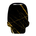 Black Gold Scratch Marble Print Baby Seat Cover