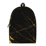 Black Gold Scratch Marble Print Backpack