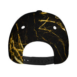Black Gold Scratch Marble Print Baseball Cap