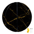 Black Gold Scratch Marble Print Basketball