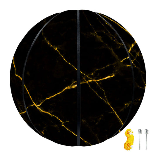 Black Gold Scratch Marble Print Basketball