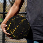 Black Gold Scratch Marble Print Basketball