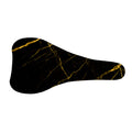 Black Gold Scratch Marble Print Bicycle Seat Cover