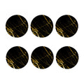Black Gold Scratch Marble Print Coaster Set