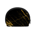 Black Gold Scratch Marble Print Coin Purse