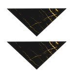 Black Gold Scratch Marble Print Dog Bandana