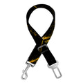 Black Gold Scratch Marble Print Dog Seat Belt