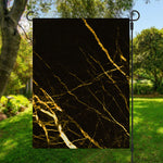 Black Gold Scratch Marble Print Garden Flag