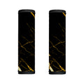 Black Gold Scratch Marble Print Handle Covers
