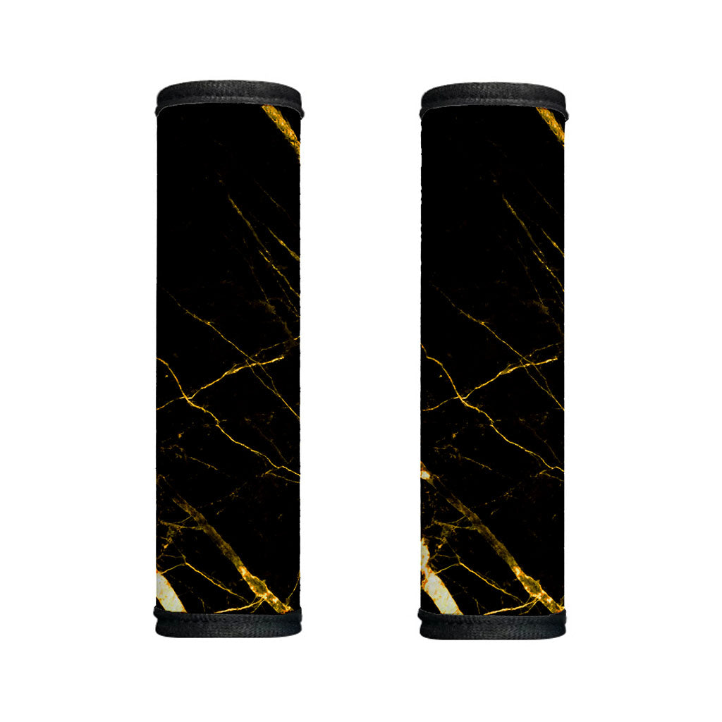 Black Gold Scratch Marble Print Handle Covers