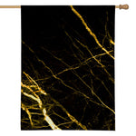 Black Gold Scratch Marble Print House Flag