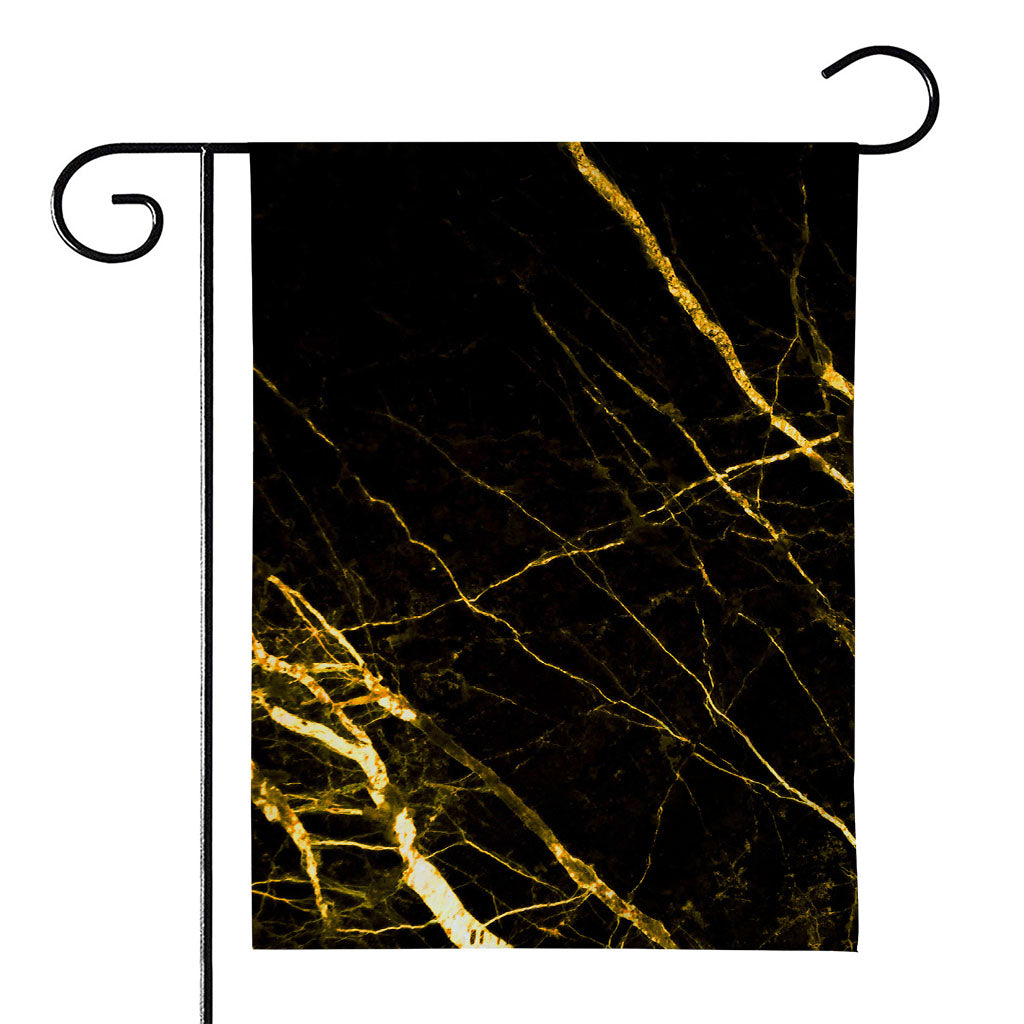 Black Gold Scratch Marble Print House Flag