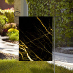 Black Gold Scratch Marble Print House Flag
