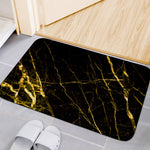 Black Gold Scratch Marble Print Indoor Door Mat
