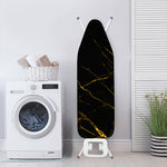 Black Gold Scratch Marble Print Ironing Board Cover