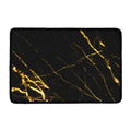 Black Gold Scratch Marble Print Kitchen Mat