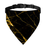 Black Gold Scratch Marble Print Over The Collar Dog Bandana