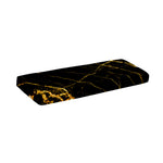 Black Gold Scratch Marble Print Piano Keyboard Cover