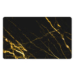 Black Gold Scratch Marble Print Polyester Doormat