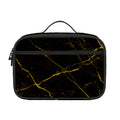 Black Gold Scratch Marble Print Portable Lunch Bag