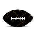 Black Gold Scratch Marble Print Rugby Ball