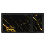 Black Gold Scratch Marble Print Trifold Wallet
