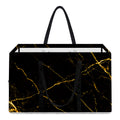 Black Gold Scratch Marble Print Utility Tote Bag