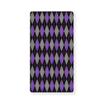 Black Grey And Purple Argyle Print Baby Crib Sheet