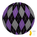 Black Grey And Purple Argyle Print Basketball
