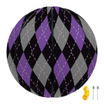 Black Grey And Purple Argyle Print Basketball