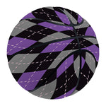 Black Grey And Purple Argyle Print Basketball