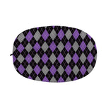 Black Grey And Purple Argyle Print Car Side Mirror Covers