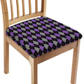 Black Grey And Purple Argyle Print Chair Cushion Cover