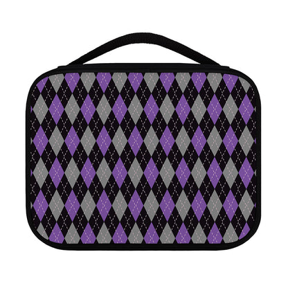 Black Grey And Purple Argyle Print Classic Bible Case