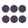 Black Grey And Purple Argyle Print Coaster Set