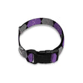 Black Grey And Purple Argyle Print Dog Collar