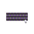 Black Grey And Purple Argyle Print Extended Mouse Pad