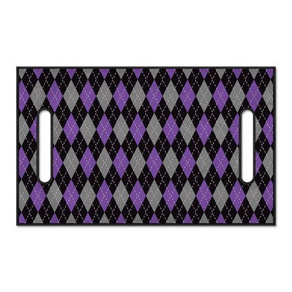 Black Grey And Purple Argyle Print Golf Cart Seat Cover