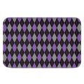Black Grey And Purple Argyle Print Indoor Door Mat