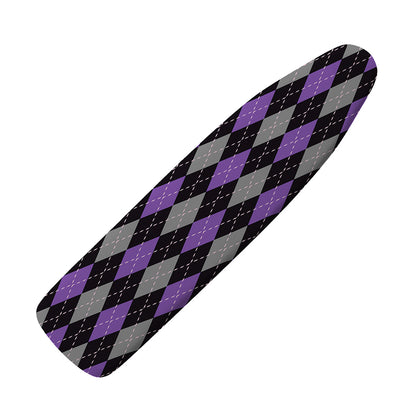 Black Grey And Purple Argyle Print Ironing Board Cover