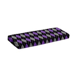 Black Grey And Purple Argyle Print Piano Keyboard Cover