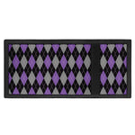Black Grey And Purple Argyle Print Trifold Wallet