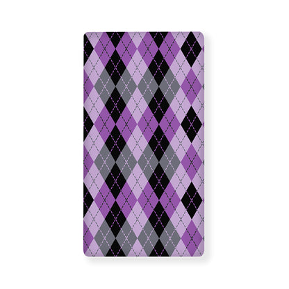 Black Grey And Violet Argyle Print Baby Crib Sheet