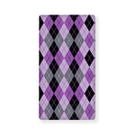 Black Grey And Violet Argyle Print Baby Crib Sheet