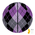 Black Grey And Violet Argyle Print Basketball