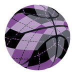 Black Grey And Violet Argyle Print Basketball