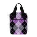 Black Grey And Violet Argyle Print Bible Tote Bag